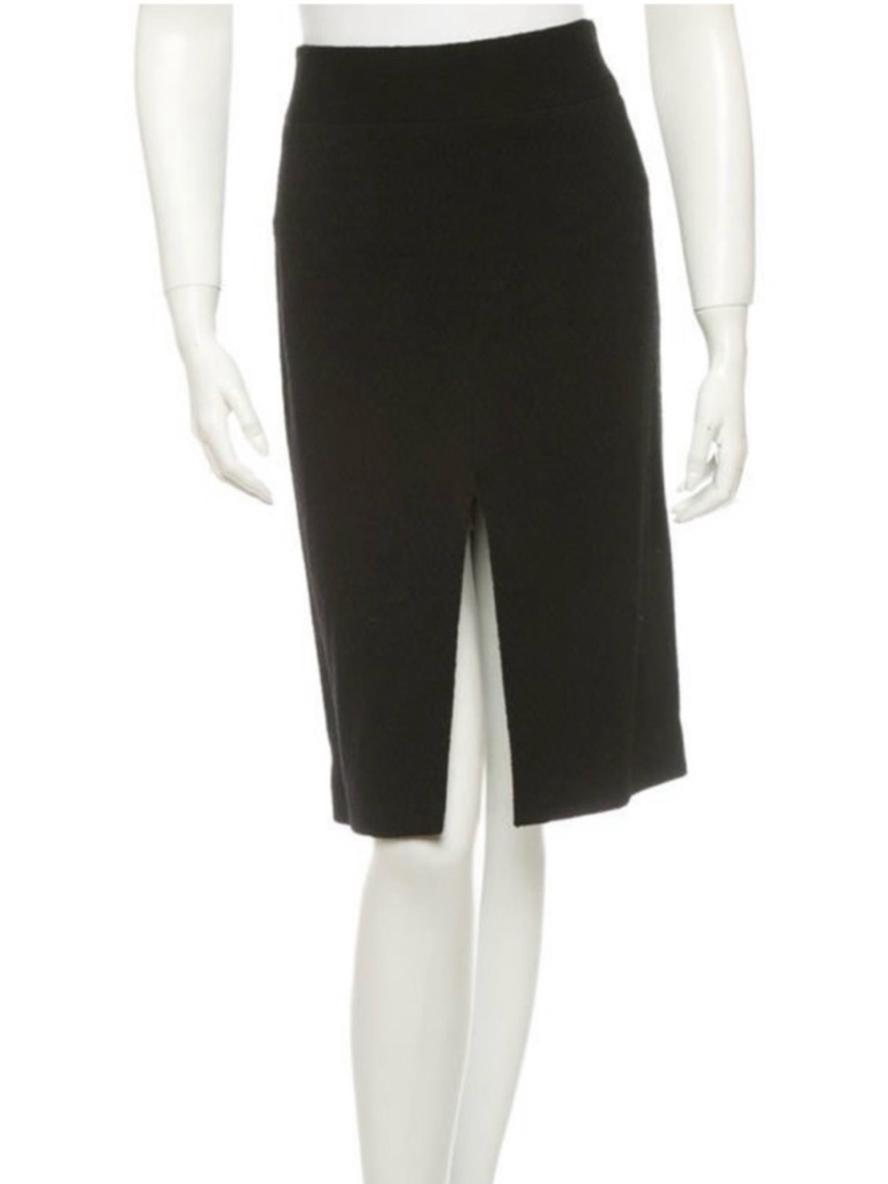 Dolce & Gabbana Black Pencil Skirt with Front Slit - Picture 2 of 6